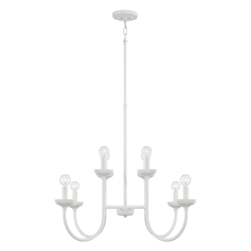 Capital Lighting - 456181CE - Eight Light Chandelier - Mallory - Ceramic White