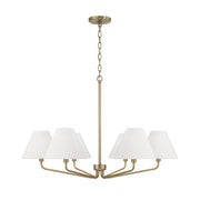 Capital Lighting - 456661AD-714 - Six Light Chandelier - Chadwick - Aged Brass