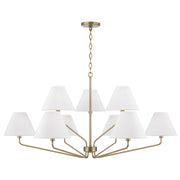 Capital Lighting - 456691AD-714 - Nine Light Chandelier - Chadwick - Aged Brass