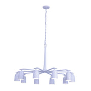 Kalco - 520272MW - Ten Light Chandelier - Gabardine - Matte White