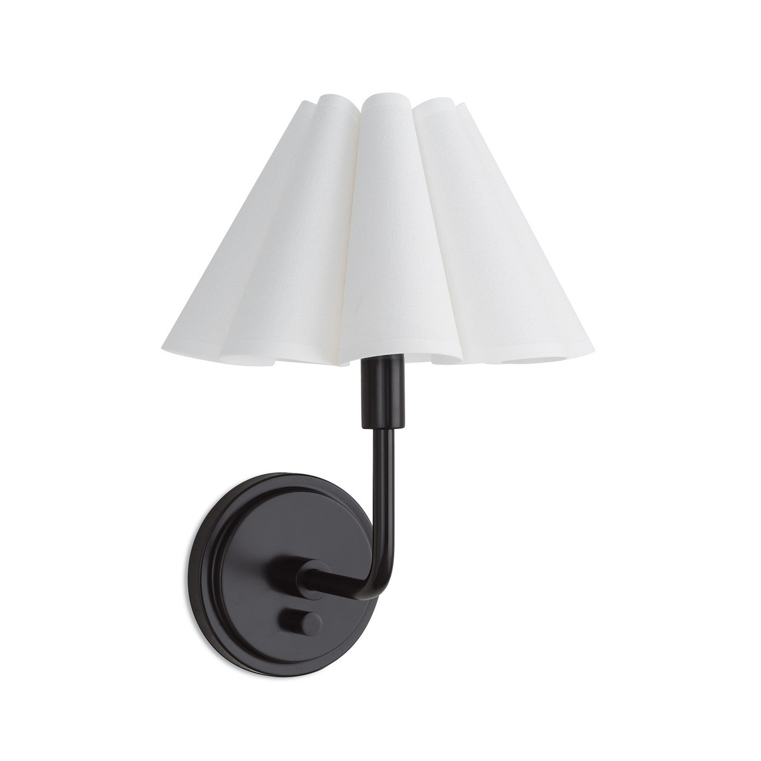 Regina Andrew - 15-1241BB-WT - One Light Wall Sconce - Polly - Blackened Brass