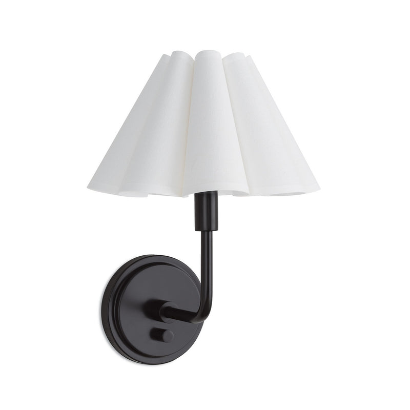 Regina Andrew - 15-1241BB-WT - One Light Wall Sconce - Polly - Blackened Brass