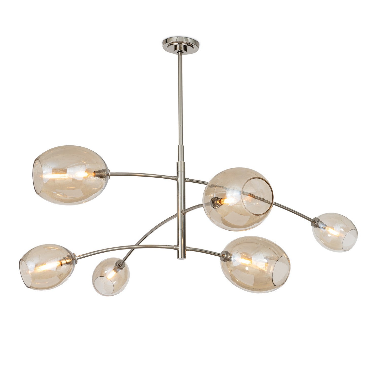 Regina Andrew - 16-1512PN-CHAM - Six Light Chandelier - Artemis - Polished Nickel