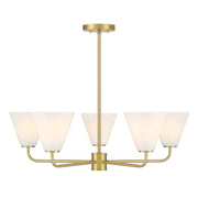 Savoy House - 1-4015-5-322 - Five Light Chandelier - Blair - Warm Brass