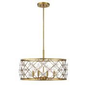 Savoy House - 6-8410-4-322 - Four Light Convertible Semi-Flush /Pendant - Bailey - Warm Brass