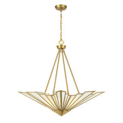 Savoy House - 7-1038-4-322 - Four Light Pendant - Rivage - Warm Brass
