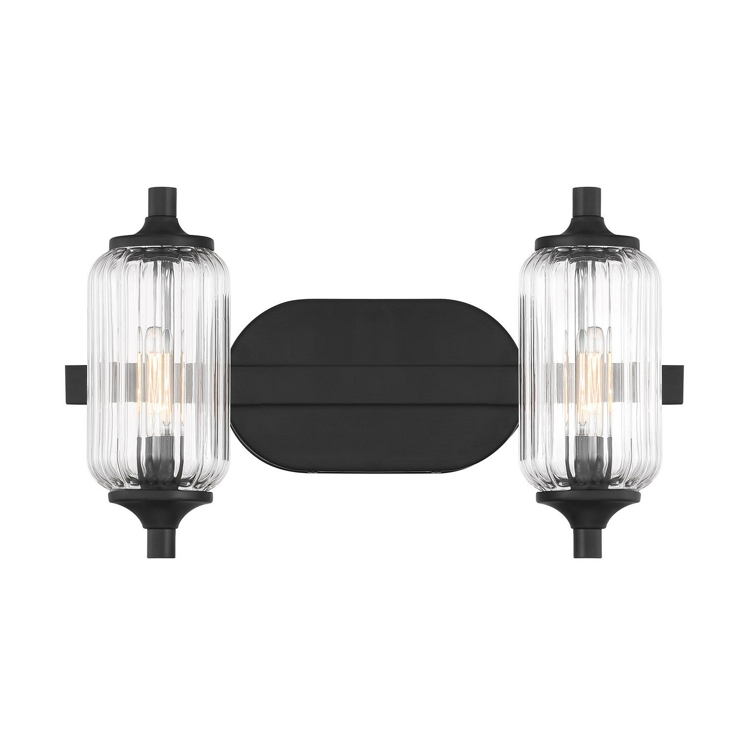 Savoy House - 8-3024-2-BK - Two Light Bathroom Vanity - Holton - Matte Black