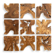 Uttermost - 04379 - Wall Decor Set/9 - Talia - Natural Teak Wood