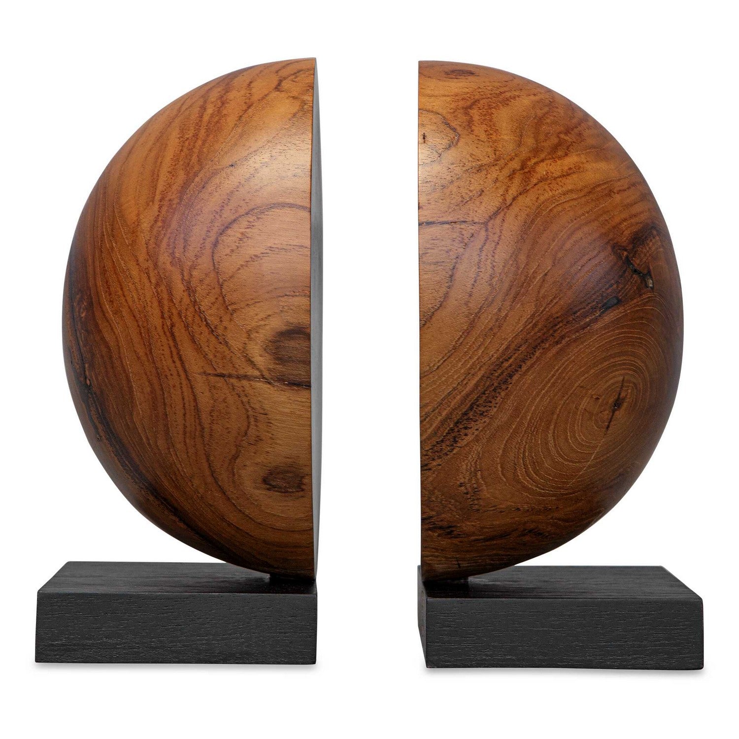 Uttermost - 17128 - Bookends Set/2 - Teak And Noir - Natural Teak
