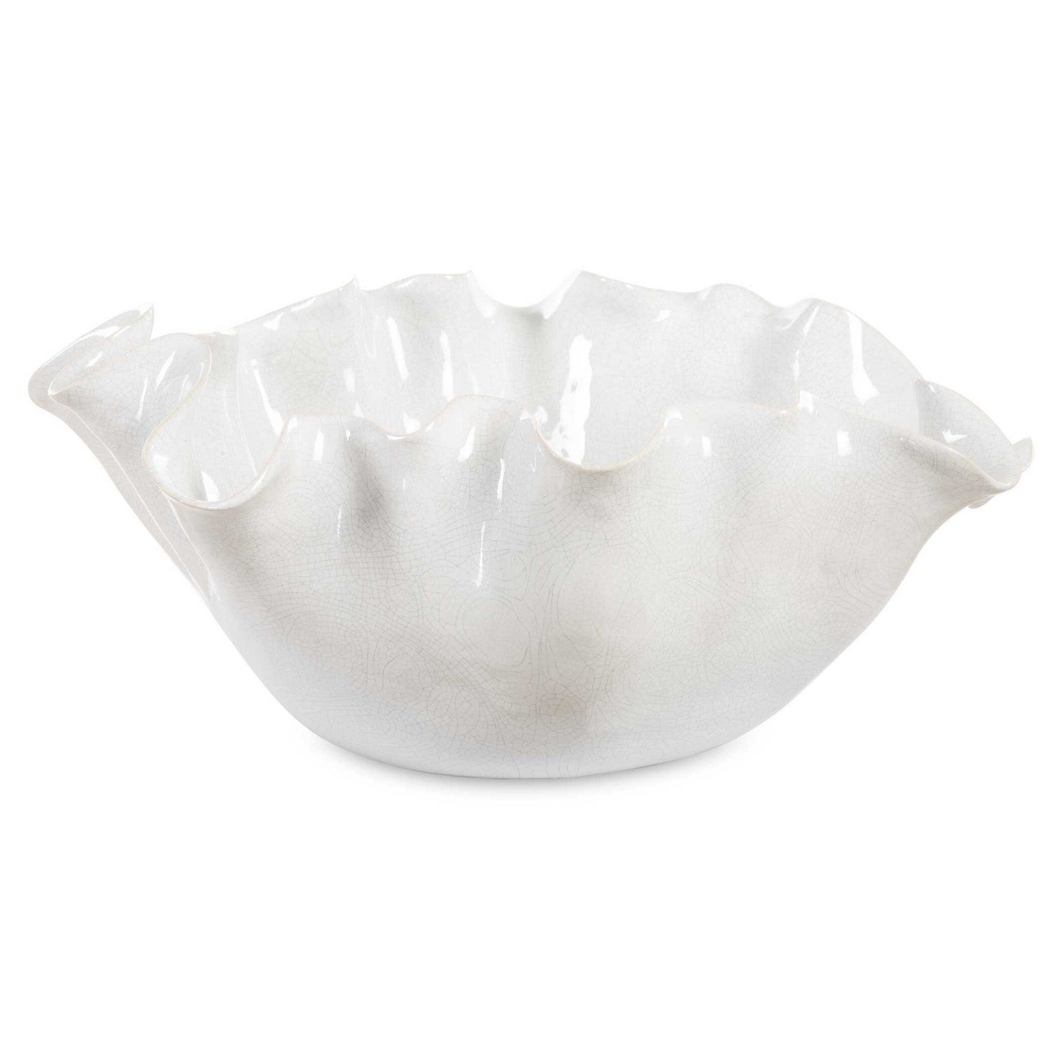 Uttermost - 18184 - Bowl - Ruffle Bloom - White Glaze