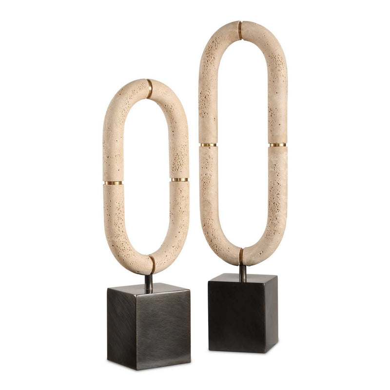 Uttermost - 18210 - Sculptures Set/2 - Oval Fusion - Dark Bronze