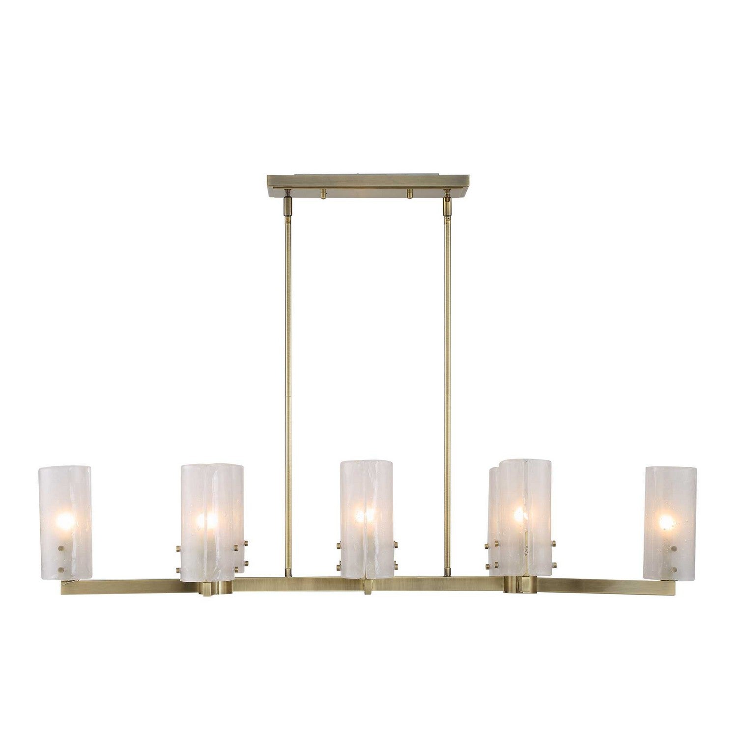 Uttermost - 21392 - Eight Light Linear Chandelier - Mistie - Antique Brass