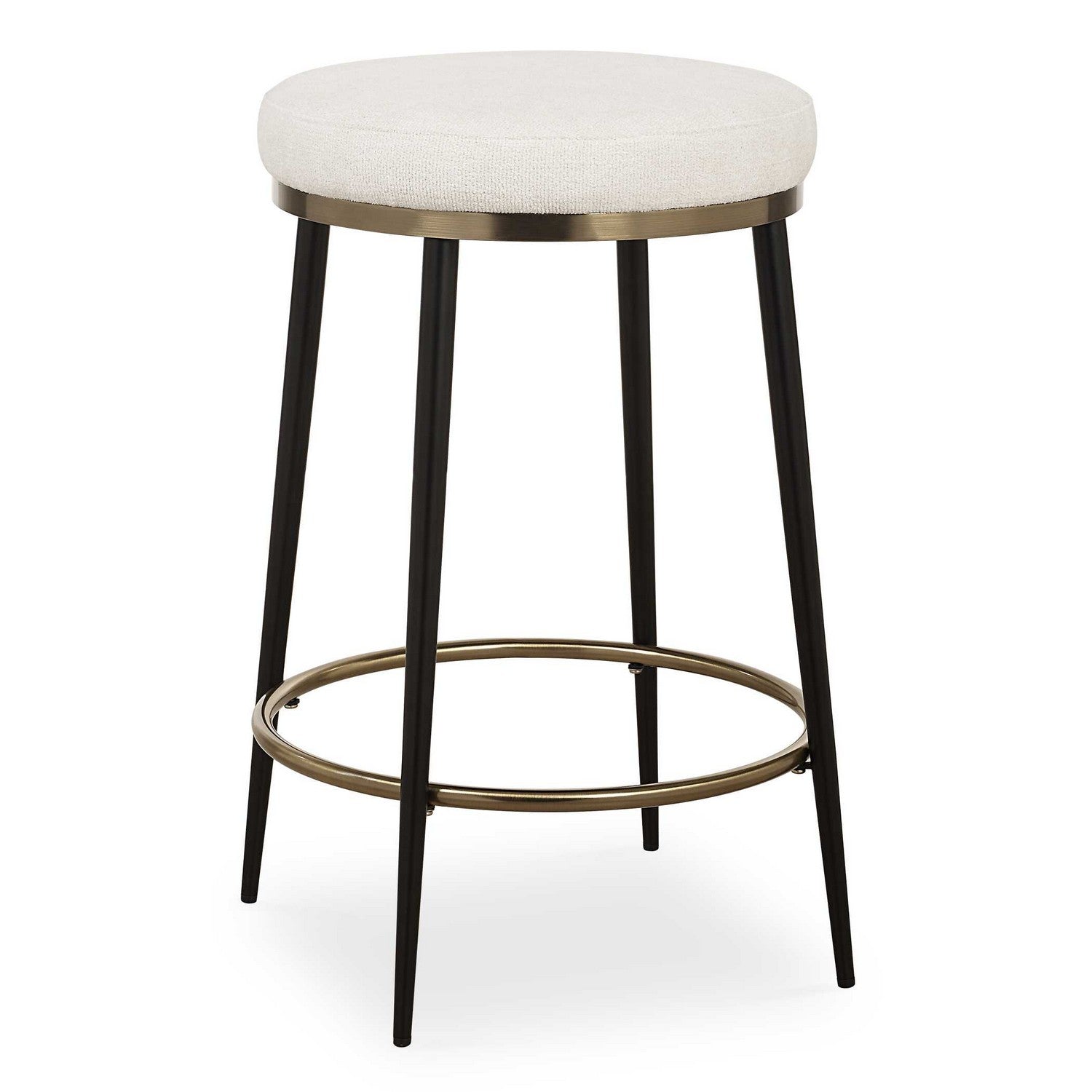 Uttermost - 23897 - Counter Stool - Ensemble - Matte Black And Brushed Brass