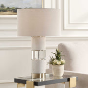 Uttermost - 30472 - One Light Table Lamp - Maliyah - Light Beige Linen Wrapped