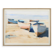 Uttermost - 32378 - Framed Print - Beached Boats - Pine Wood