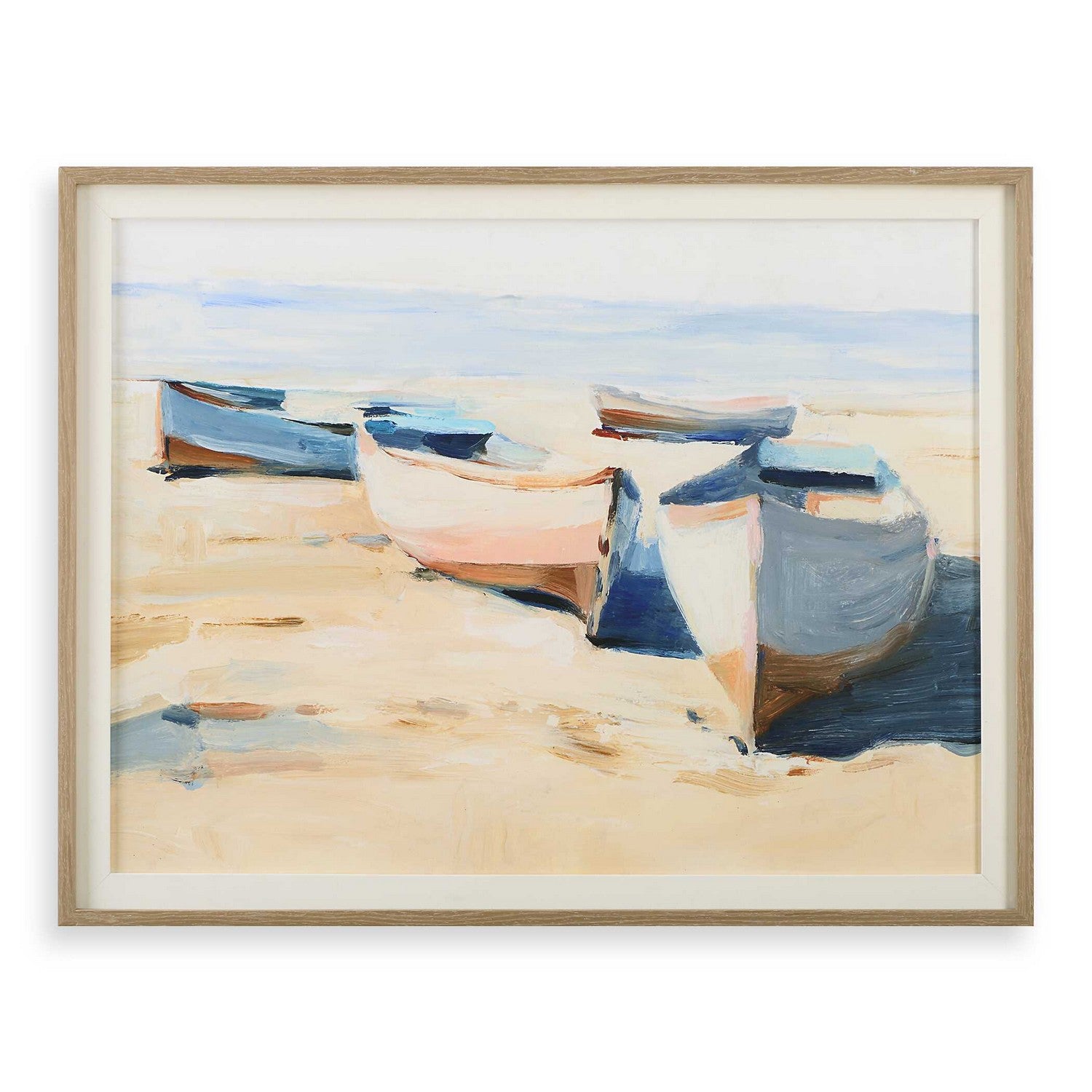 Uttermost - 32378 - Framed Print - Beached Boats - Pine Wood