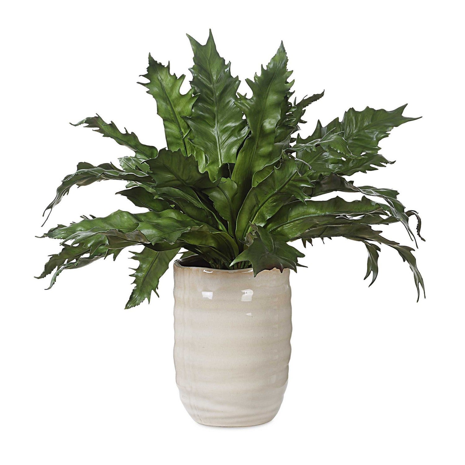 Uttermost - 60229 - Glazed Pot - Verdure Fern - Textured Tan