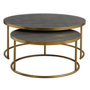 Uttermost - 50080 - Nesting Coffee Tables Set/2 - Aragon - Antique Burnished Brass
