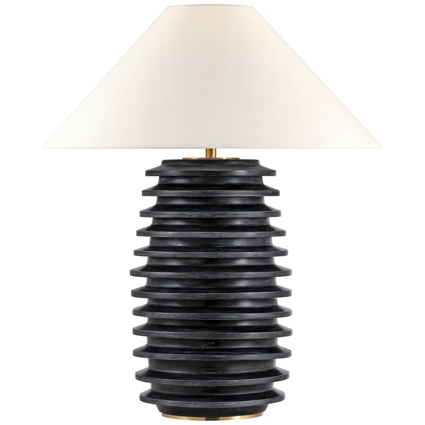 Visual Comfort Signature - KW 3716EBB-L - LED Table Lamp - Crenelle - Ebonized Birch