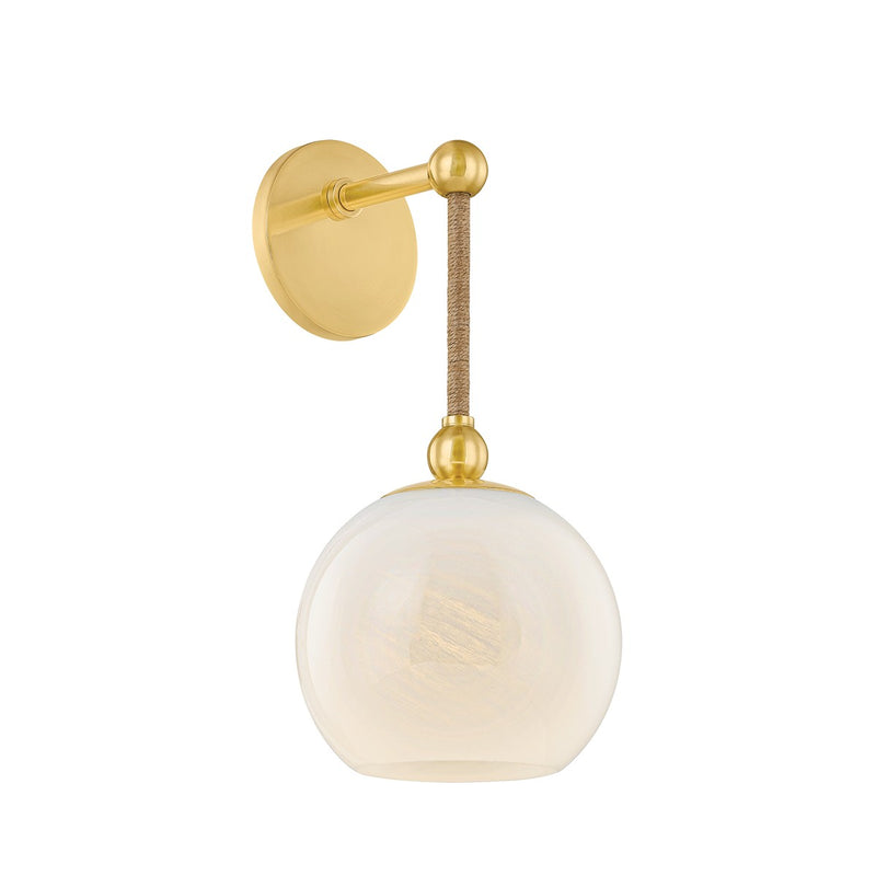 Mitzi - H1040101-AGB - One Light Wall Sconce - Abbie - Aged Brass