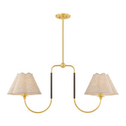 Mitzi - H1043902-AGB/TRB - Two Light Linear Pendant - Janie - Aged Brass/True Bronze