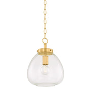 Mitzi - H997701S-AGB - One Light Pendant - Della - Aged Brass