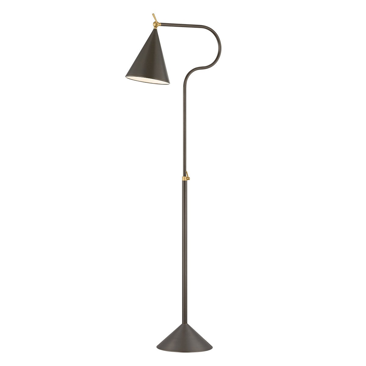 Mitzi - HL996401-AGB/TRB - One Light Floor Lamp - Harriet - Aged Brass/True Bronze
