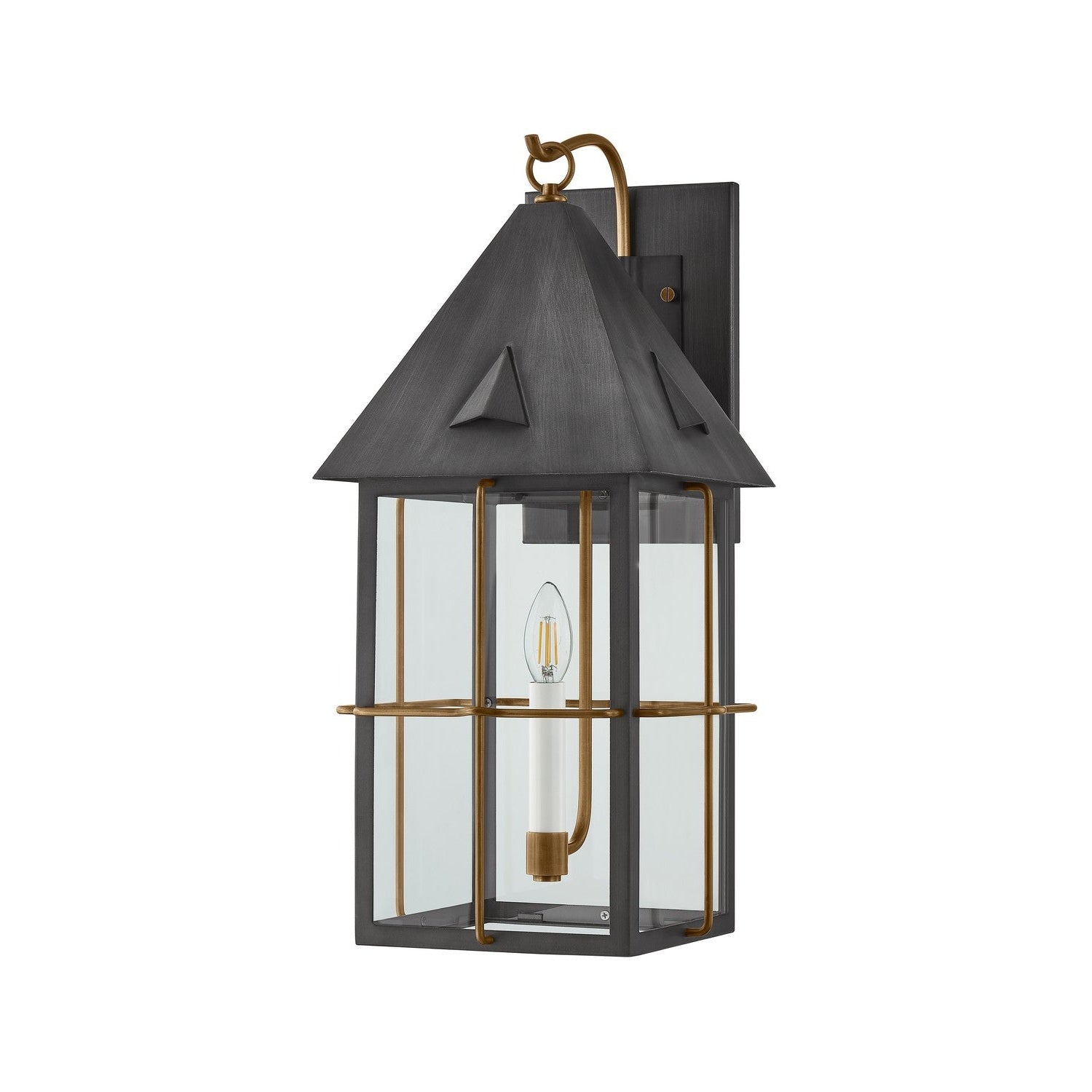 Troy Lighting - B6623-PBR/GRA - One Light Wall Sconce - Toby - Patina Brass And Graphite