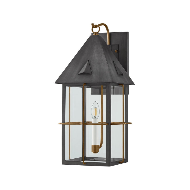 Troy Lighting - B6623-PBR/GRA - One Light Wall Sconce - Toby - Patina Brass And Graphite