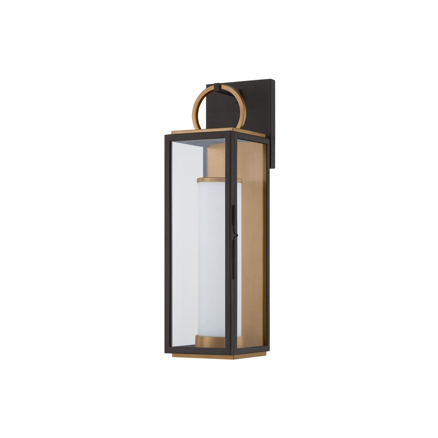 Troy Lighting - B6718-PBR/TBK - LED Wall Sconce - Gareth - Patina Brass/Textured Black