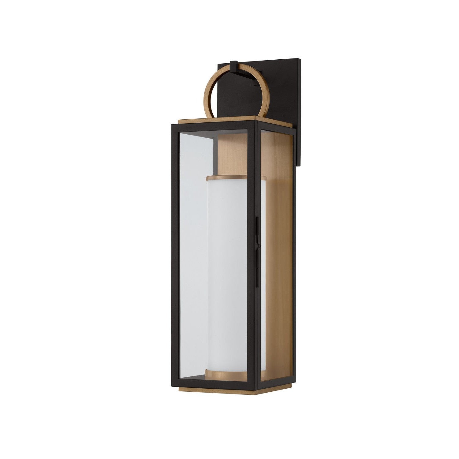 Troy Lighting - B6723-PBR/TBK - LED Wall Sconce - Gareth - Patina Brass/Textured Black