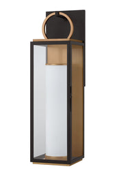 Troy Lighting - B6730-PBR/TBK - LED Wall Sconce - Gareth - Patina Brass/Textured Black