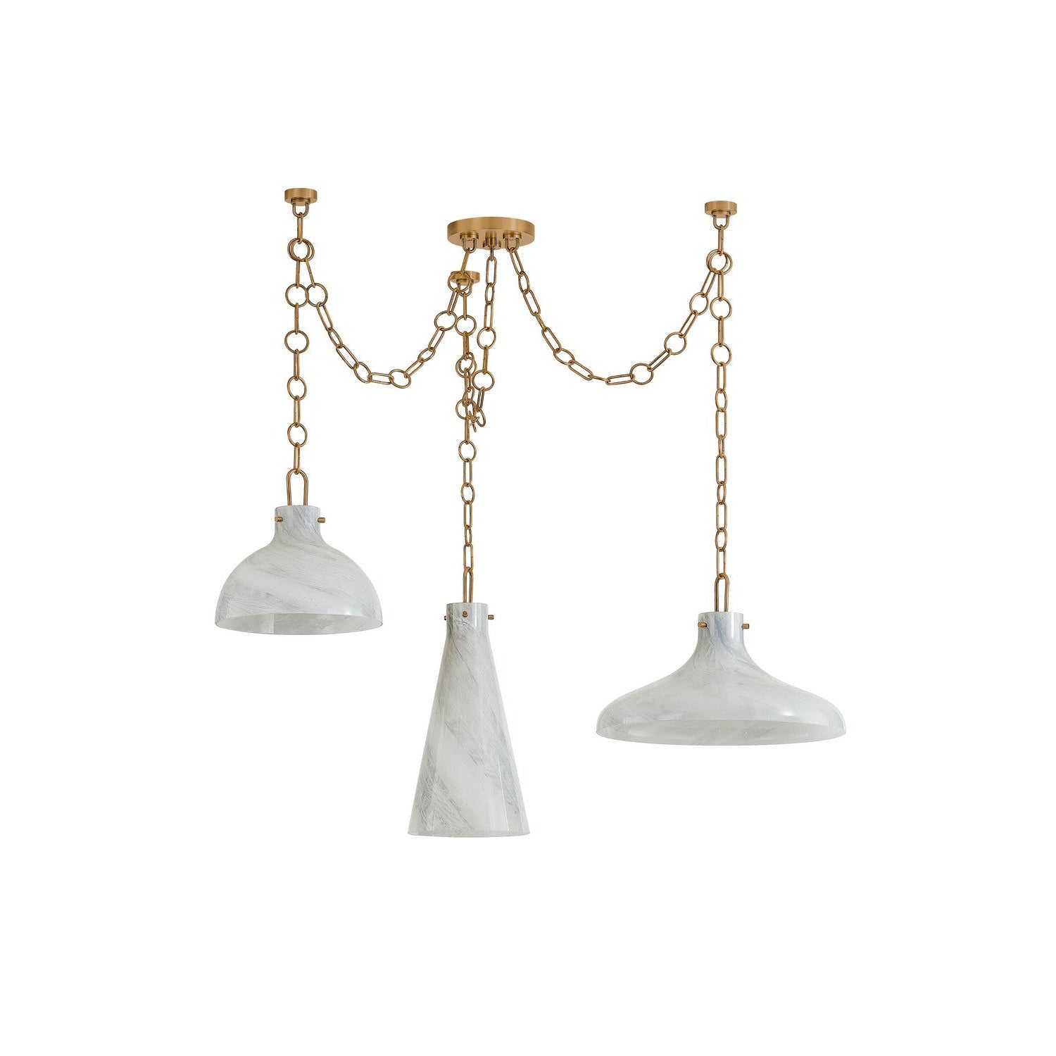 Troy Lighting - F1242-PBR - Three Light Chandelier - Joaquin - Patina Brass