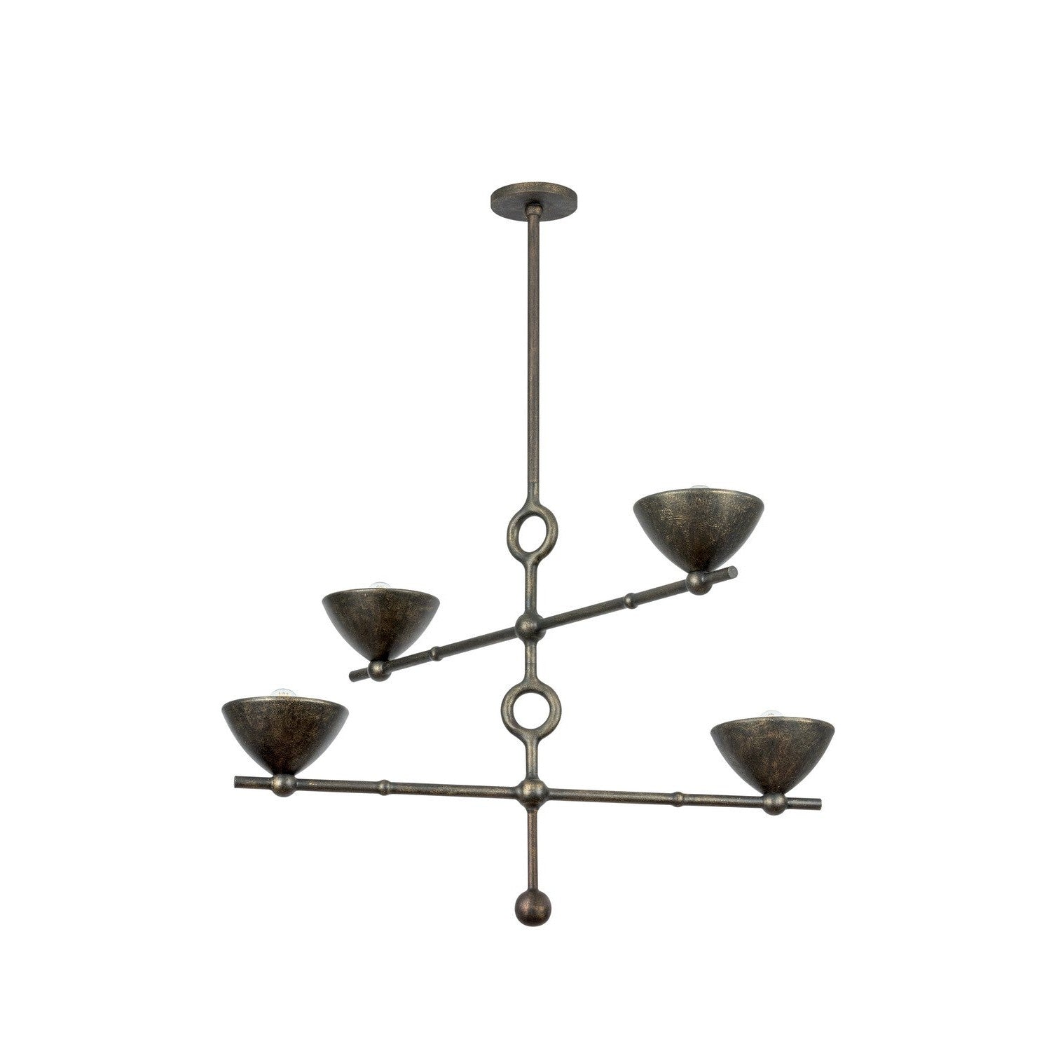 Troy Lighting - F2338-BPG - Four Light Chandelier - Vishal - Black Patina Gold
