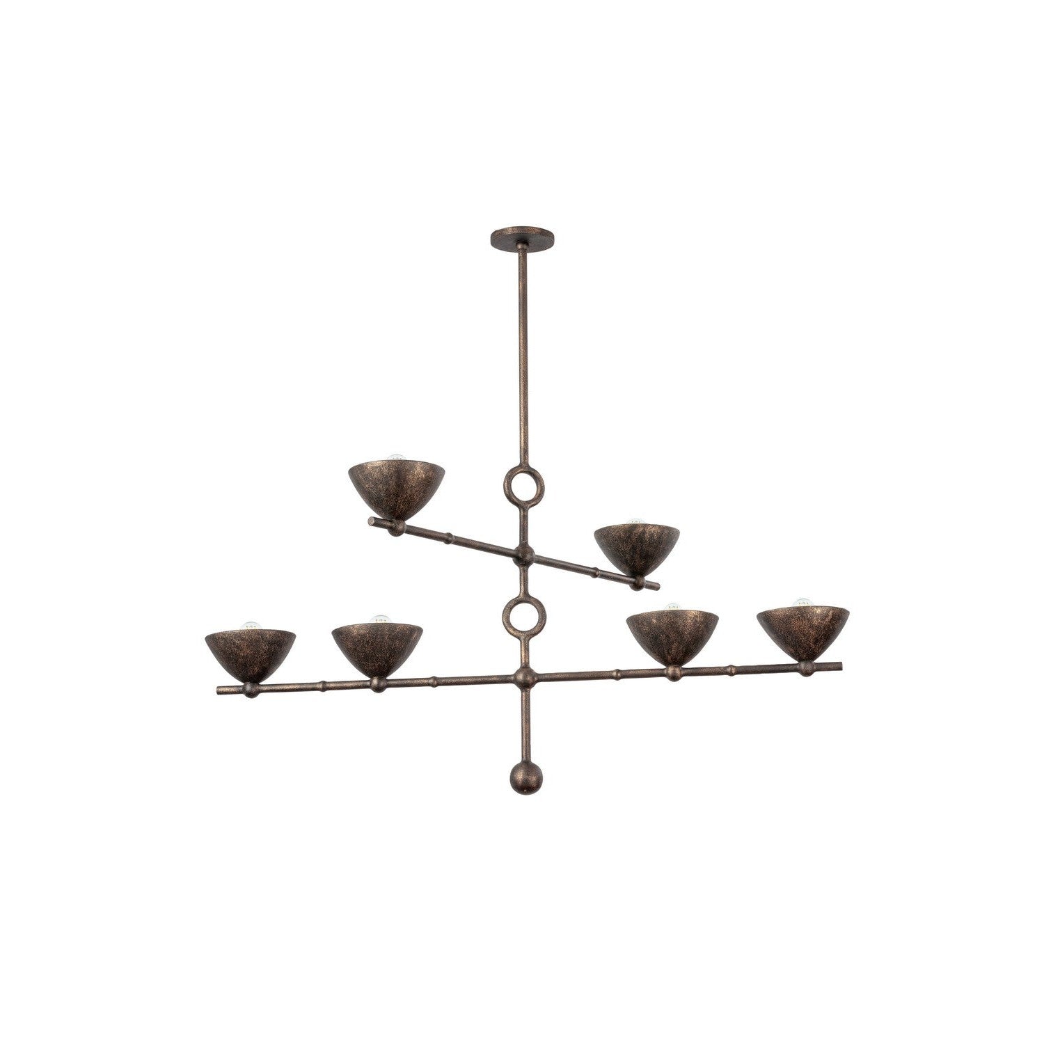 Troy Lighting - F2339-BPG - Six Light Chandelier - Vishal - Black Patina Gold
