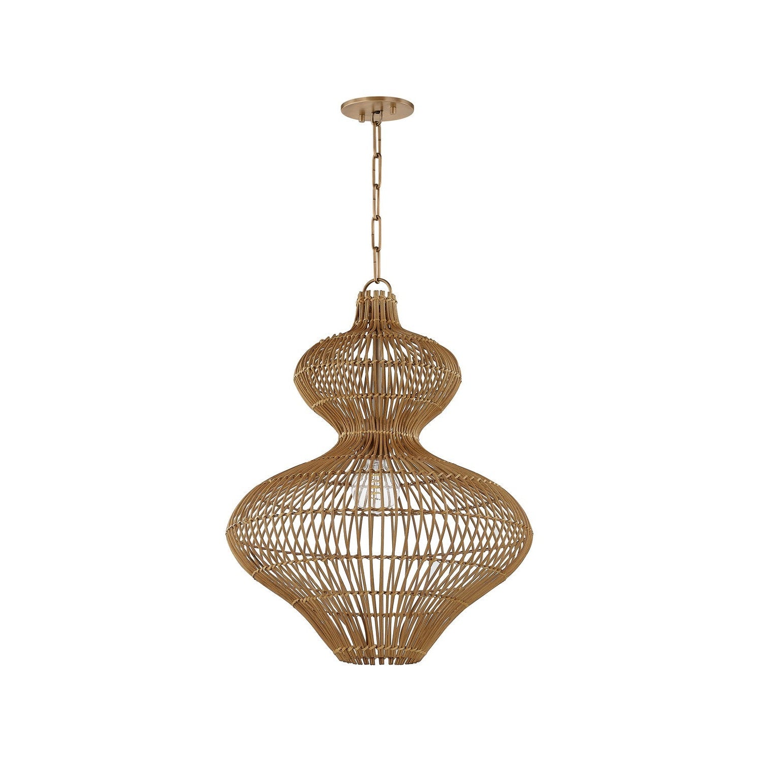 Troy Lighting - F3820-PBR - One Light Pendant - Irvine - Patina Brass