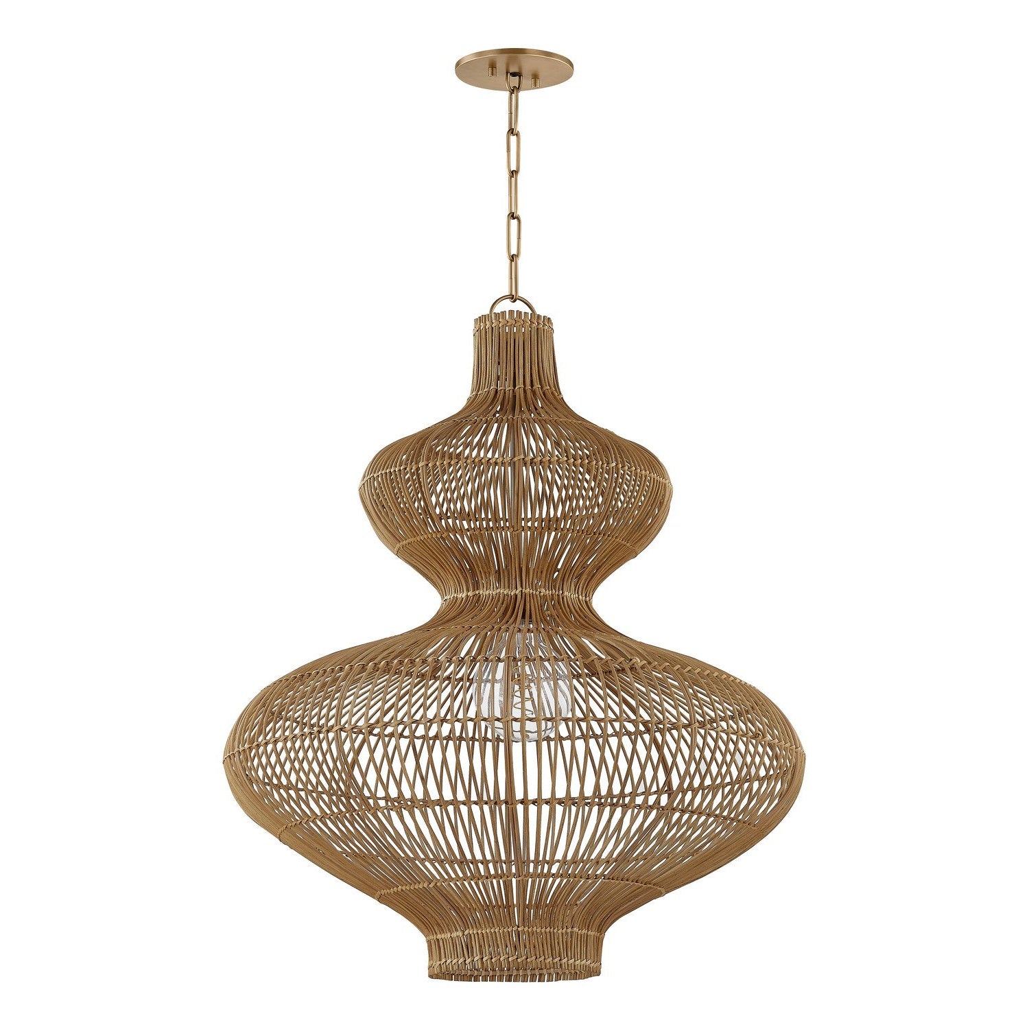 Troy Lighting - F3828-PBR - One Light Pendant - Irvine - Patina Brass