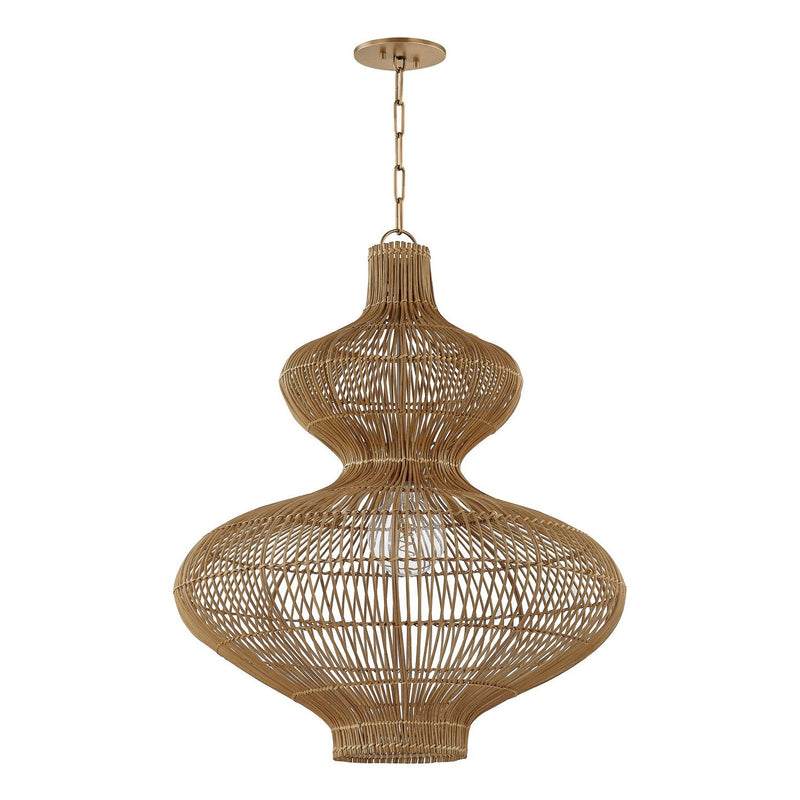 Troy Lighting - F3828-PBR - One Light Pendant - Irvine - Patina Brass