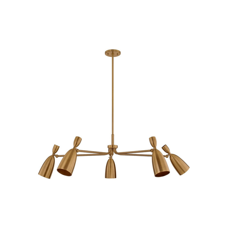 Troy Lighting - F4050-PBR - LED Chandelier - Spade - Patina Brass