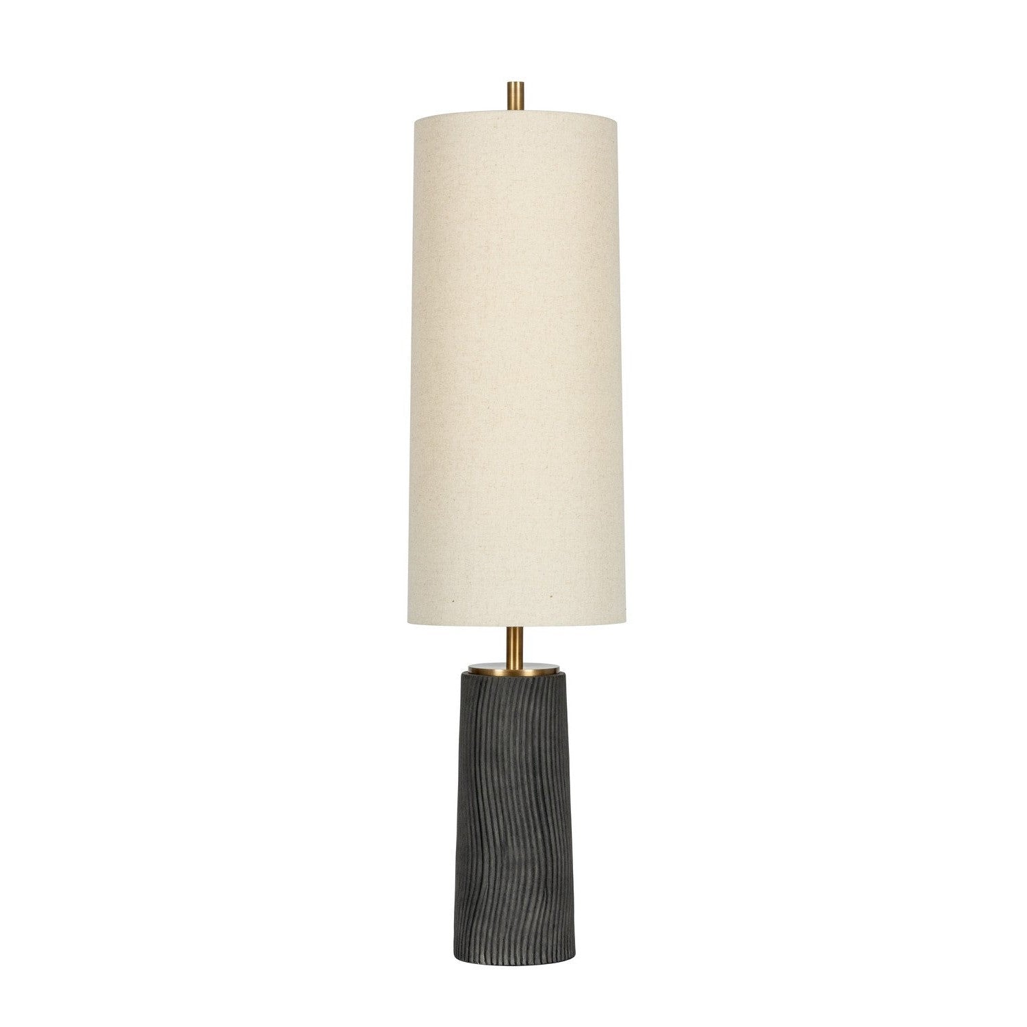 Troy Lighting - PFL1156-PBR/CDG - Three Light Floor Lamp - Thane - Patina Brass/Ceramic Meditation Grey