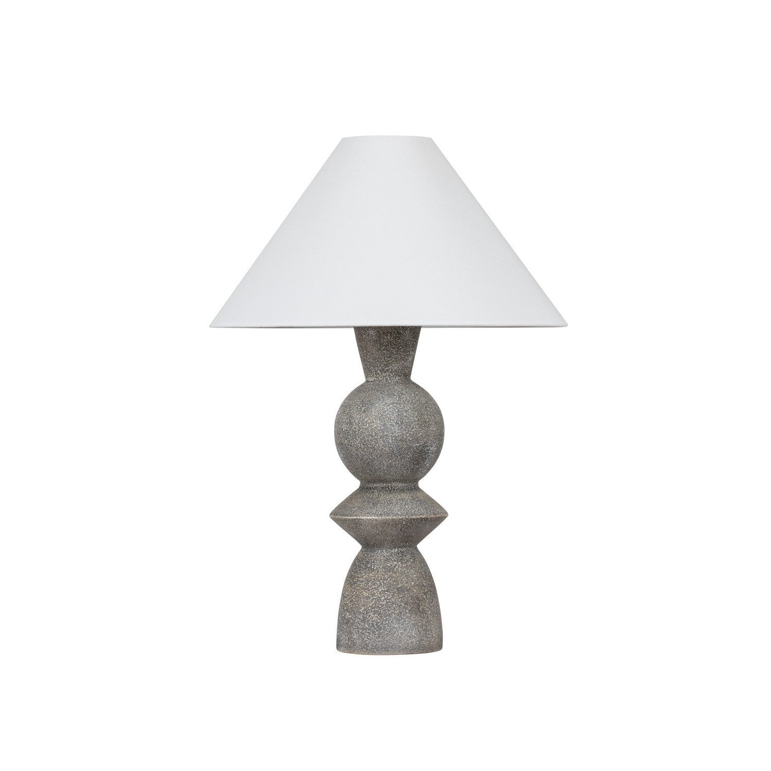 Troy Lighting - PTL2529-PBR/CLG - One Light Table Lamp - Cyrah - Patina Brass/Ceramic Lunar Grey