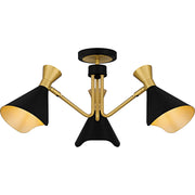 Quoizel - ADN1726MBK - Three Light Semi-Flush Mount - Arden - Matte Black