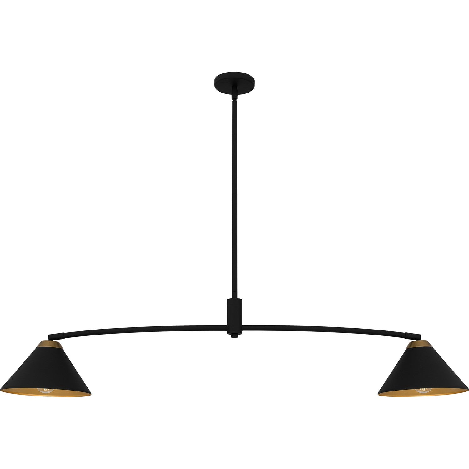 Quoizel - ALS252MBK - Two Light Linear Chandelier - Alscott - Matte Black