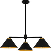 Quoizel - ALS5032MBK - Three Light Chandelier - Alscott - Matte Black