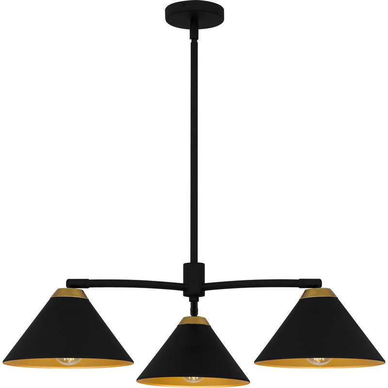 Quoizel - ALS5032MBK - Three Light Chandelier - Alscott - Matte Black