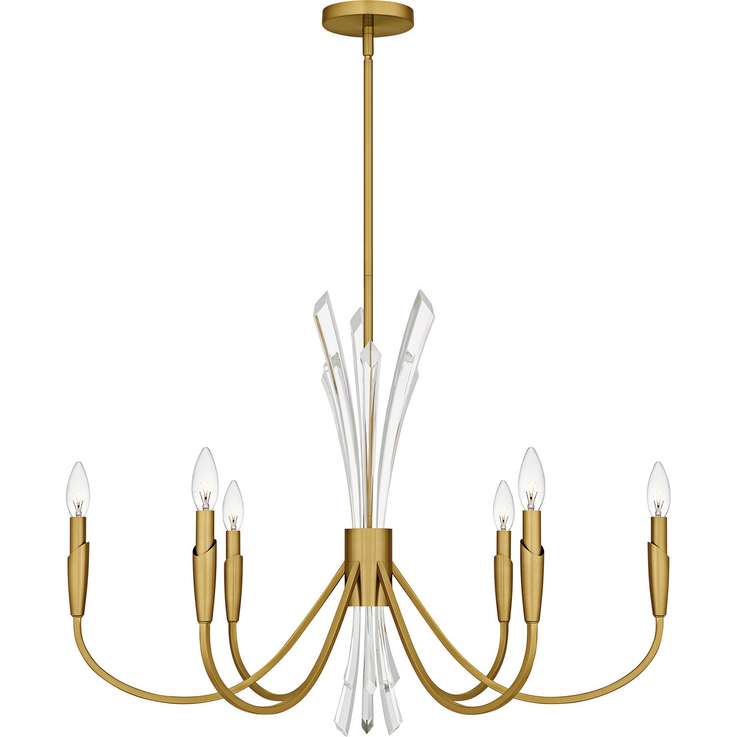 Quoizel - CCY5032BRG - Six Light Chandelier - Cecily - Brushed Gold