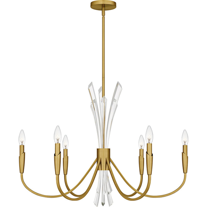 Quoizel - CCY5032BRG - Six Light Chandelier - Cecily - Brushed Gold