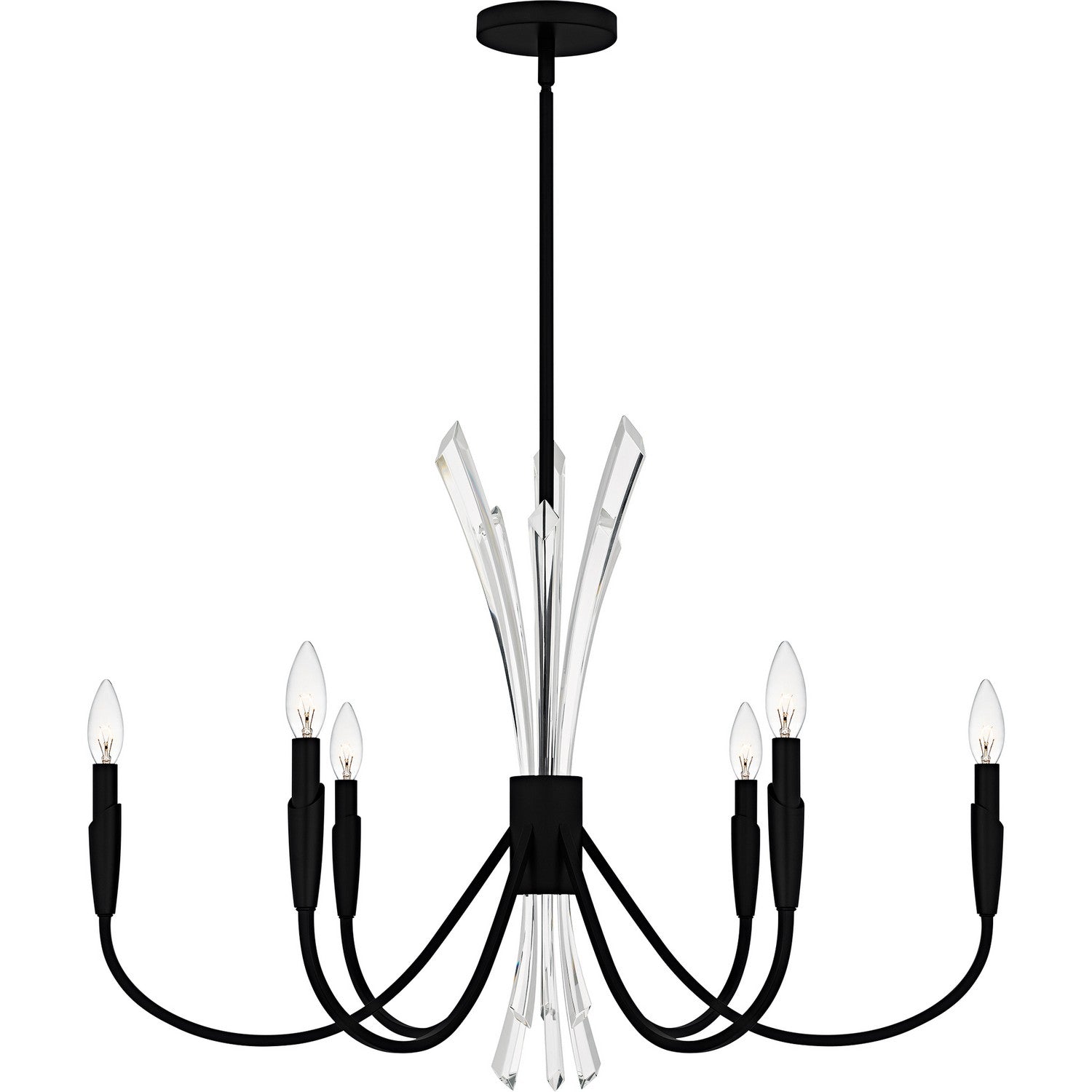 Quoizel - CCY5032MBK - Six Light Chandelier - Cecily - Matte Black