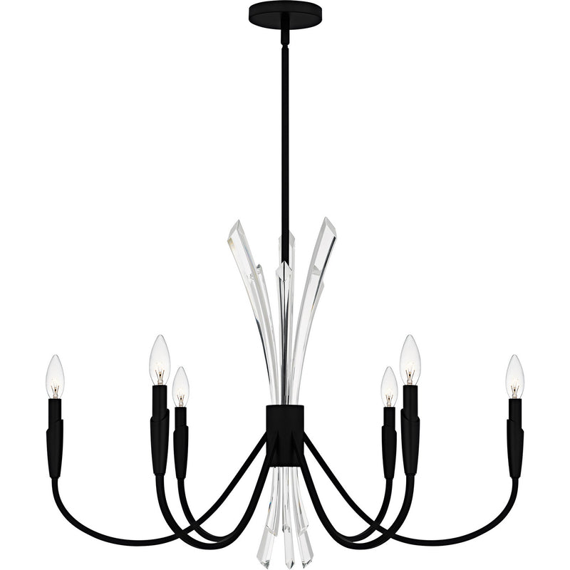 Quoizel - CCY5032MBK - Six Light Chandelier - Cecily - Matte Black