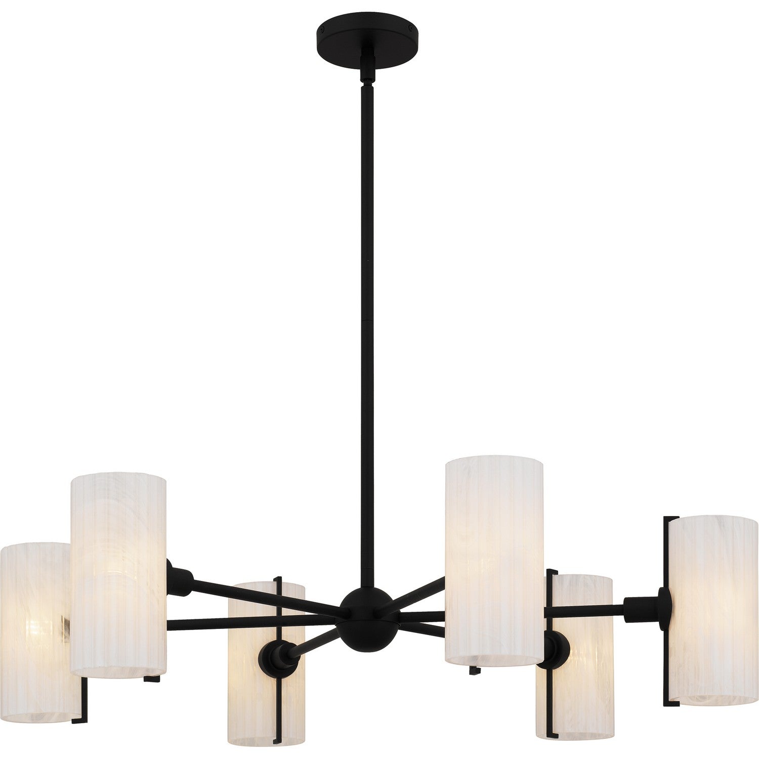 Quoizel - CRR5036MBK - Six Light Chandelier - Curran - Matte Black